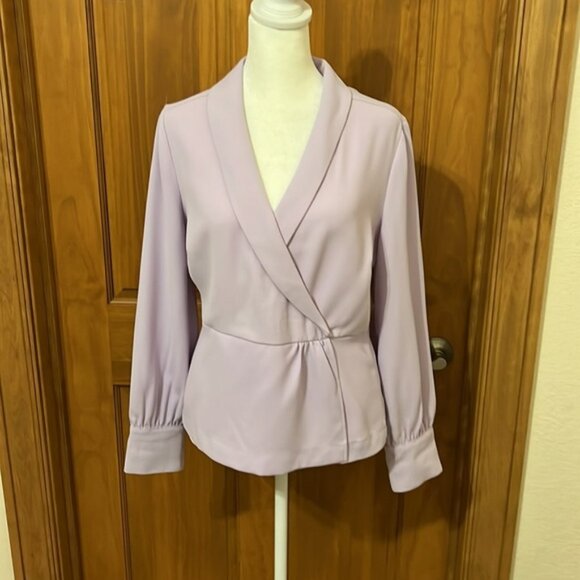 NWT J Crew Purple Wrap Top Size 6 - Picture 1 of 5